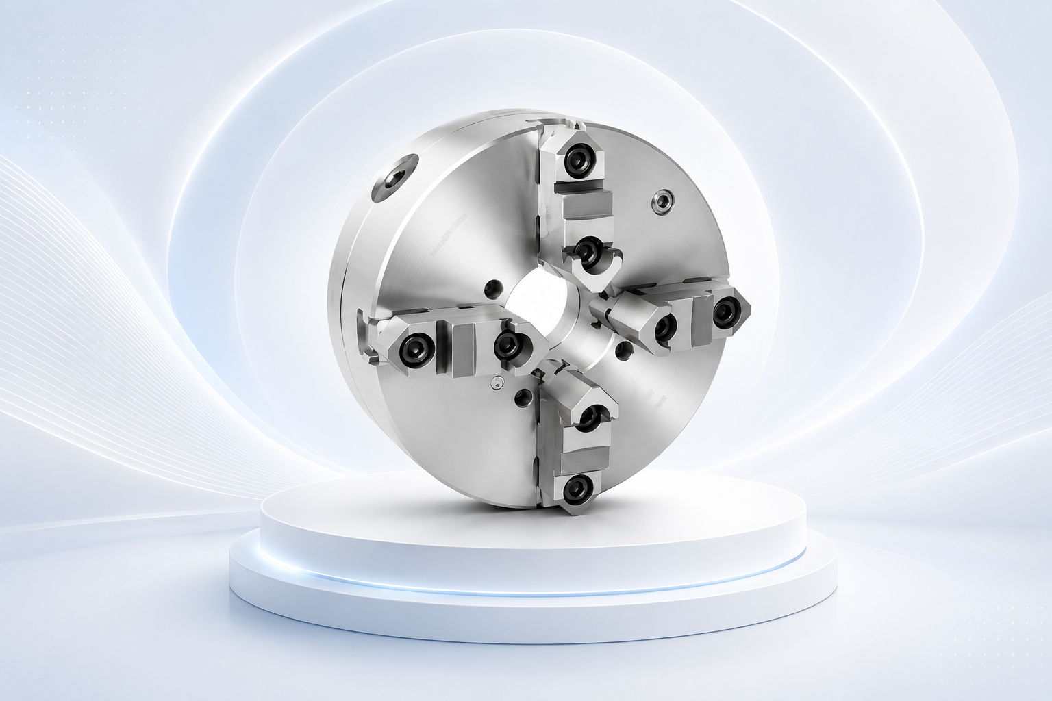 4-Jaw Self-Centering Scroll Chuck